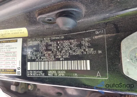 2011 Toyota 4Runner Sr5 V6 из США, поврежденный, VIN JTEZU5JR8B5028281